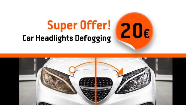 PROFESSIONAL HEADLIGHTS POLISHING ONLY 20 €!