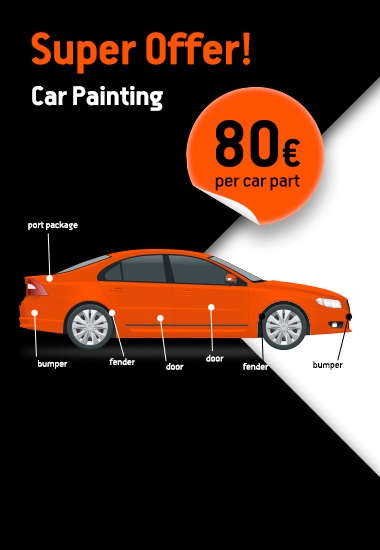 Super offer car painting per part